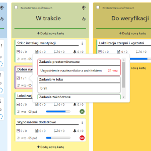 Aplikacja do zarządzania projektami - przydzielanie zadań